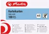 Herlitz Karteikarten DIN A5 blanko weiß 100 Karten Produktbild-Vorschau 2