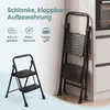 SONGMICS Trittleiter 2 Stufen Klappbar Küchentritt mit Produktbild-Vorschau 5