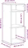 vidaXL Regál na knihy čierny 34x31x80 cm Materiál na báze Náhľad obrázku produktu 8