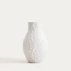 HOMLA NATTO Ceramiczny wazon z wytłoczeniami w kolorze ecru Podgląd zdjęcia produktu 1