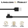 iPhone Schnell Ladekabel 3 meter Nylon Datenkabel 90° Produktbild-Vorschau 4