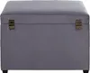 Pouf HAKU grigio - MDF, tessuto in velluto a coste, L/A/P: Anteprima dell’immagine prodotto 5