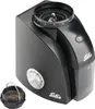 A black Solis coffee grinder shown from a three-quarter front angle against a white background. Podgląd zdjęcia produktu