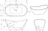 doporro Baignoire îlot Ovale pour Salle de Bain 150cm Blanc Voir les images du produit 7