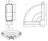 Naber COMPAIR System Ø 150 F-RBH 150 Kolanko rurowe poziome Podgląd zdjęcia produktu 10