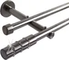 Gardinenstange Set Edelstahl Look Metall Ø 16mm zur Produktbild-Vorschau 1
