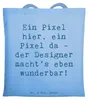 Mr. & Mrs. Panda Tote Bag Spruch Designer Pixel Kunst - Sky Produktbild-Vorschau 1