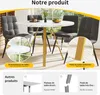 OKWISH Table À Manger - Ronde Avec Pieds Métalliques Et Voir les images du produit 2