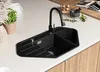 PRIMAGRAN Eckspüle Anthrazit 90x50cm, Granitspüle 1,5 Produktbild-Vorschau 2