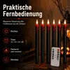 LED Stabkerzen 6er Set, schwarze flammenlose Kerzen mit Produktbild-Vorschau 3