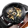Alienwork IK mechanische Automatik Armbanduhr Skelett Produktbild-Vorschau 2