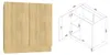 Küche L Form 200x260 cm - Eiche Cremona und Beige Matt - Produktbild-Vorschau 4