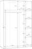 Forte ELISTON Kleiderschrank 120 130, moderner Produktbild-Vorschau 7