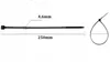Opaska Zaciskowa Kablowa Mocna 4,6x250mm czarna 100 sztuk Podgląd zdjęcia produktu 9