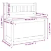 vidaXL Sitzbank 80x41x77 cm Massivholz Kiefer Produktbild-Vorschau 6