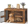 undekäfig Möbel, 120 cm Hundebox Möbel mit 4 Türen, Vintage Produktbild-Vorschau 1