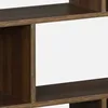 sweeek - Bücherregal 3 Regale 6 Fächer - Nussbaumfarben Produktbild-Vorschau 2
