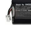 A close-up of a black battery pack with a white connector and wires. Produktbild-Vorschau