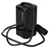 A black battery pack for bicycle lights is shown against a white background. Produktbild-Vorschau