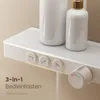 EMKE Duschsystem mit Thermostat 38℃ Glasablage Handbrause Produktbild-Vorschau 3