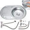 Lavello in acciaio inox da 77 cm Lavello da incasso con Anteprima dell’immagine prodotto 1