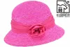 Seeberger eleganter Strohhut-Glocke mit Blume & UV-Schutz 80 in rosa