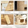 Reposoir et griffoir pour chat D30-367, en bois, avec Voir les images du produit 4