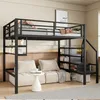 A loft bed with a sofa underneath, set up in a bedroom. Náhled obrázku produktu