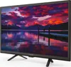 A television set displaying a scenic landscape image, placed on a stand. Voir les images du produit