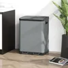 Kosz na śmieci HOMCOM 2 x 30L z pedałem i pokrywą, kosz na Podgląd zdjęcia produktu 2