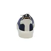 The back view of a blue and beige sneaker. Produktbild-Vorschau