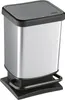 ROTHO Treteimer Paso 20l 29,3x26,6x45,7cm silber Produktbild-Vorschau 1