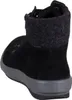A black boot with a gray sole and a gray fabric cuff. Anteprima dell’immagine prodotto