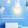 A smart light bulb is shown in a studio setting with a blue background and other light fixtures. Podgląd zdjęcia produktu