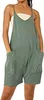 ASKSA Damen Jumpsuit Sommer Ärmellos Kurz Latzhose Overall Produktbild-Vorschau 2