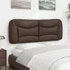 CLORIS Kopfteil-Kissen Braun 140 cm Kunstleder - Kopfteile Produktbild-Vorschau 4
