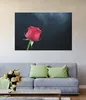 Wallario Poster - Rose vor dunklem Hintergrund, Kunstdruck Produktbild-Vorschau 2