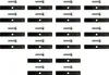 A collection of black plastic drainage channels and silver bolts arranged in rows on a white background. Anteprima dell’immagine prodotto