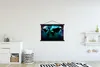 MuchoWow® Textilposter Weltkarte - Schwarz - Grün 90x60 cm Produktbild-Vorschau 2