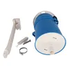 A blue and white skimmer with accessories on a white background. Produktbild-Vorschau