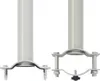 Two different mounting brackets for a pole or pipe, shown against a white background. Anteprima dell’immagine prodotto