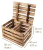 Creative Deco Houten Gevlamde Doos met Plank, 50 x 40 x 30 Productafbeelding-voorbeeld 3