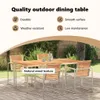vidaXL Jídelní stůl 180 x 90 x 75 cm z masivního teakového Náhled obrázku produktu 4