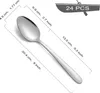 24 cuillères à soupe (20,4cm) Set de cuillères en acier Voir les images du produit 2