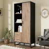 Buffet haut moderne Sweiko 80 x 40 x 180 cm – aspect bois Voir les images du produit 7