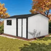 HOMAVO Gerätehaus Metall mit Pultdach, Gartenhaus Metall Produktbild-Vorschau 1