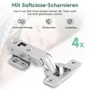 Mobili TV SONNI bianchi lucidi, da appendere, con LED, 160 Anteprima dell’immagine prodotto 9