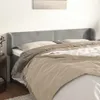 vidaXL Kopfteil mit Ohren Hellgrau 203x23x78/88 cm Samt Produktbild-Vorschau 2