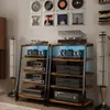 5-poziomowy regał hi-fi 60 x 52 x 78 cm z kółkami, szafka Podgląd zdjęcia produktu 5