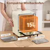 HOMCOM mini trouba 15 l, trouba na pizzu 1000 W, elektrická Náhled obrázku produktu 3